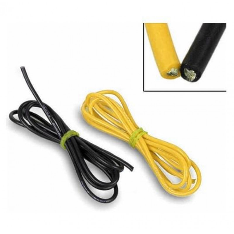 Silicone wire 2,5mm Yellow German quality
